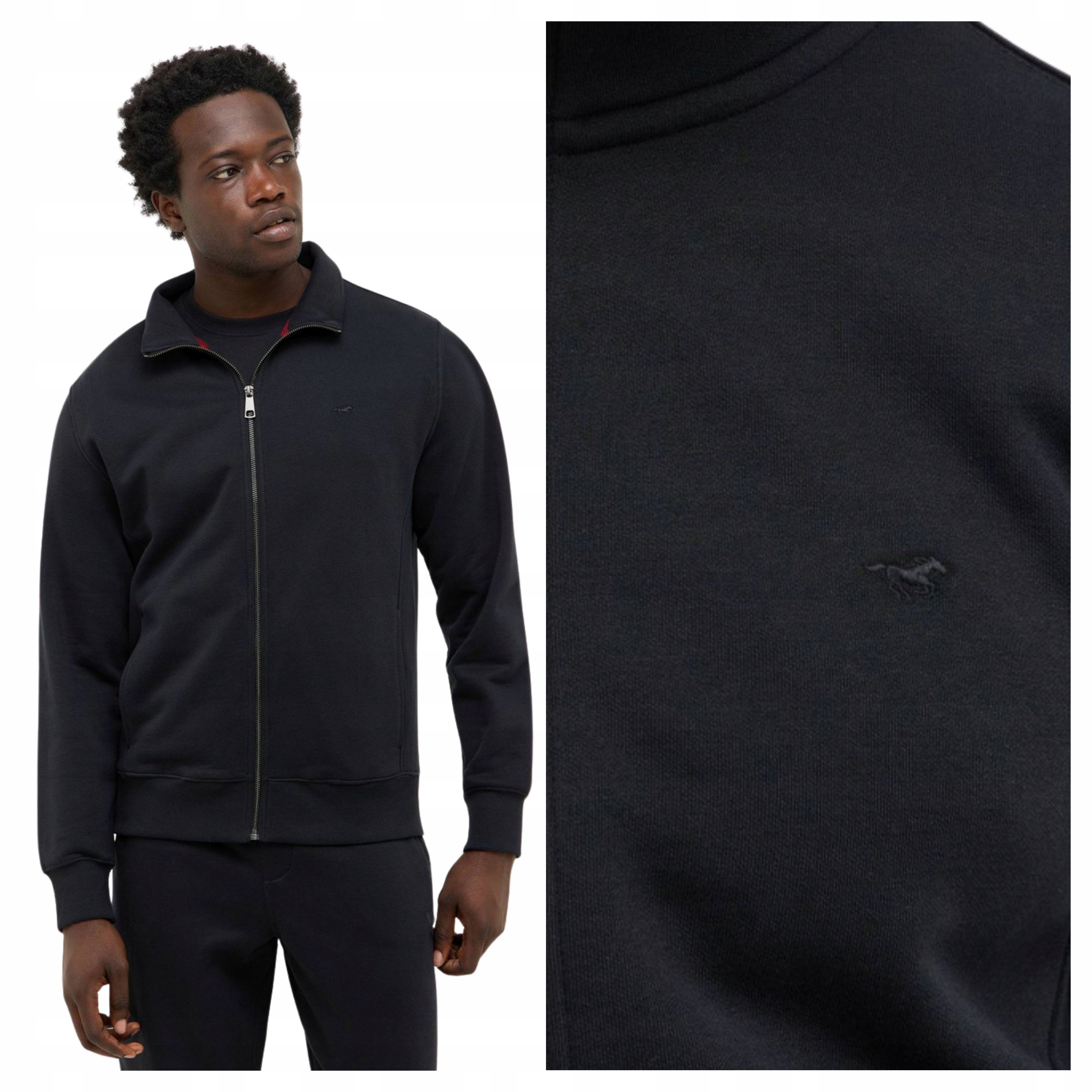 Pánská Mikina Mustang Style Dillon rozepínací Regular Fit Černá S