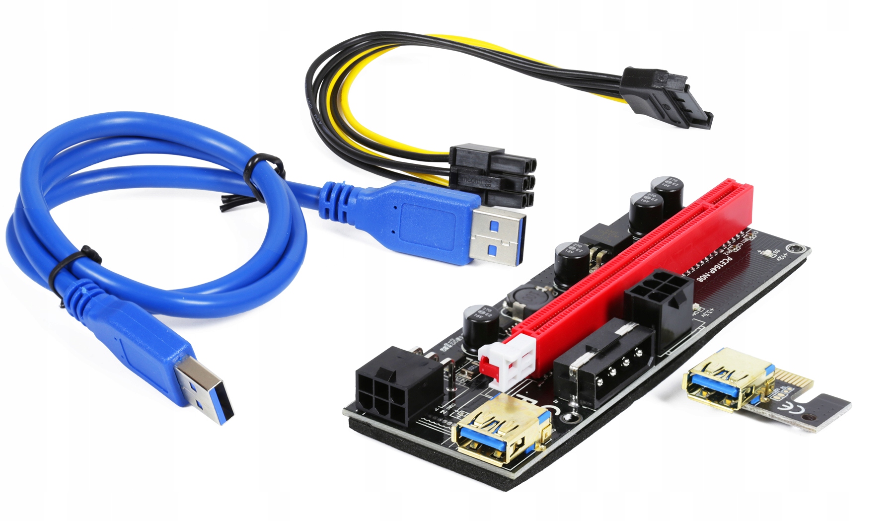 RISER 009S GOLD USB3.0 PCI-E PCI 1x-16x SATA TAŚMA Marka Interlook