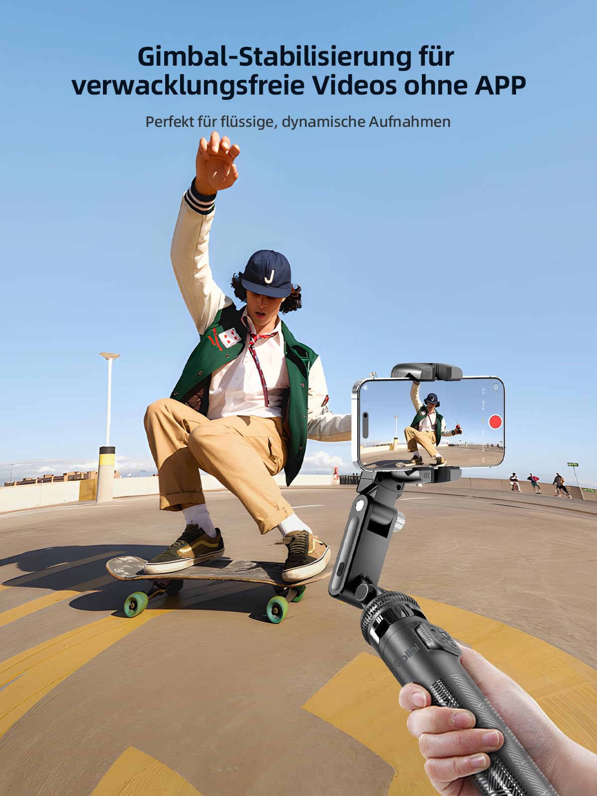 ROLLEI Easy Creator Gimbal AI Tracking Selfie Stick Statyw Telefonu — miniatura 2