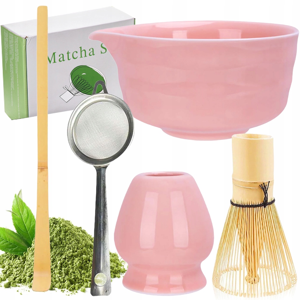 Levně Bambusový Dárková Sada Čaje Matchy Chashaku Šlehací Metla 5V1