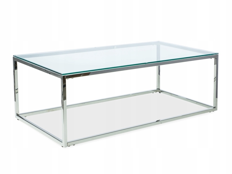 NOWOCZESNA KONSOLA SZKŁO HARTOWANE CHROM 120x40/78 Kolor mebla metal