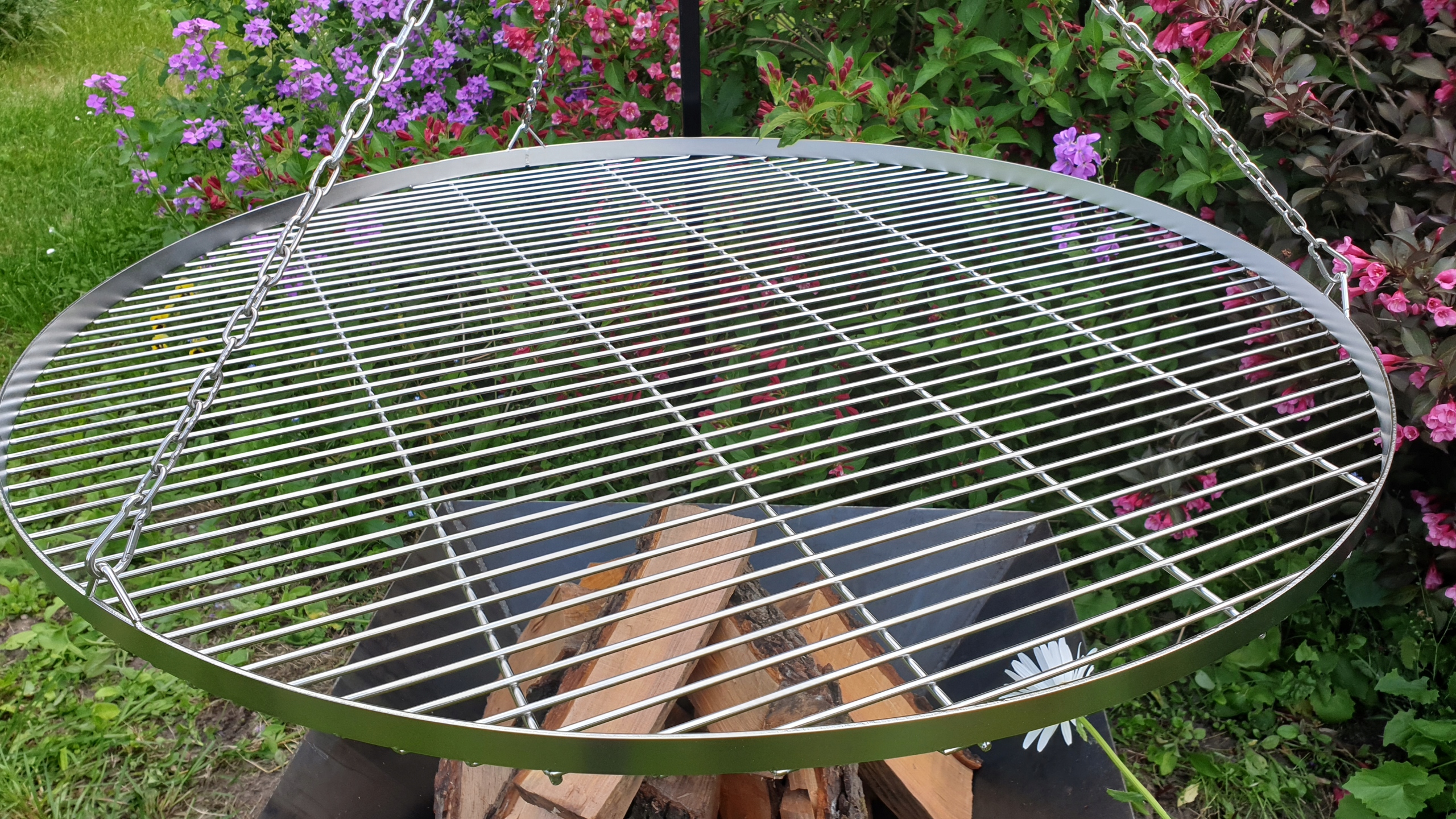 RUSZT 90 CM OKRĄGŁY PODWIESZANY DO GRILLA PALENISKA OD PRODUCENTA GWARANCJA Producent J.A. Stallux