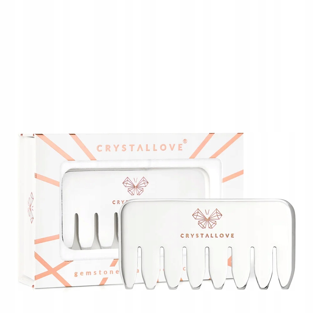 Crystallove Cryo ice comb Hřeben pro masáž pokožky hlavy a těla z oceli