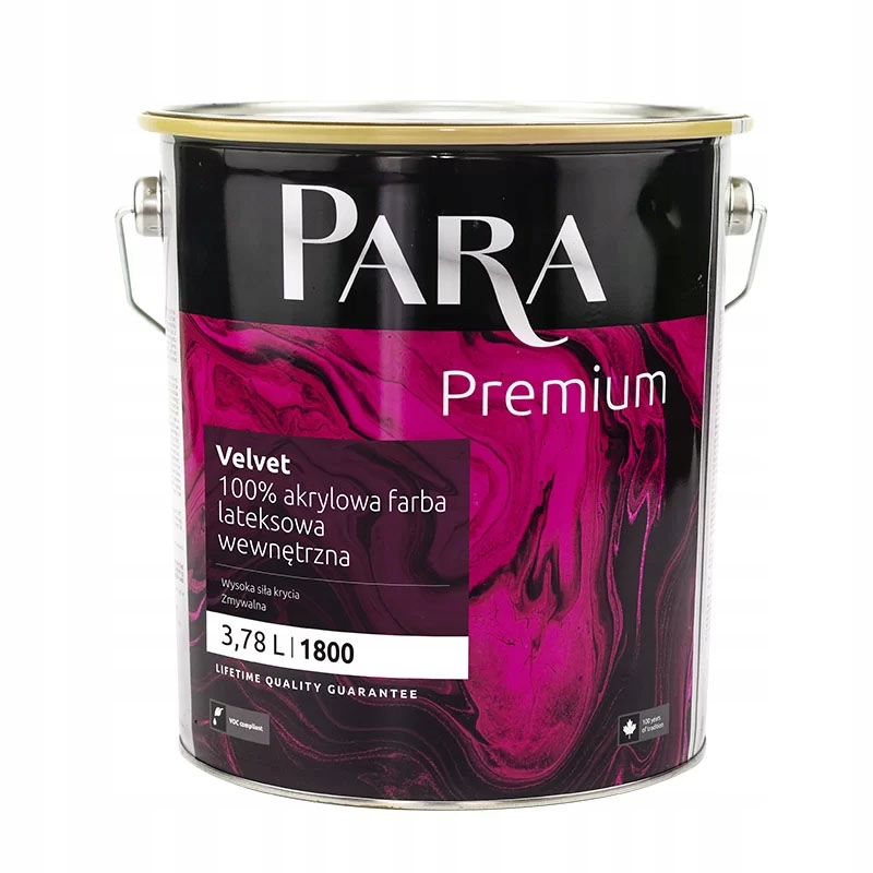 Barva Para Premium Velvet 1800 3,78 L Základna A Barva WH01 Ral Ncs DL5 DL4