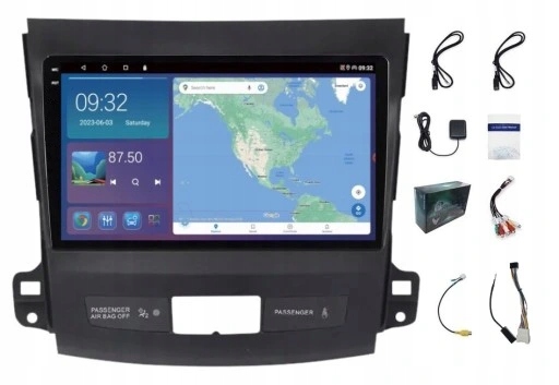 Rádio Navigácia Gps Outlander Peugeot 4007 Wifi Carplay Bt Usb 4GB 64GB