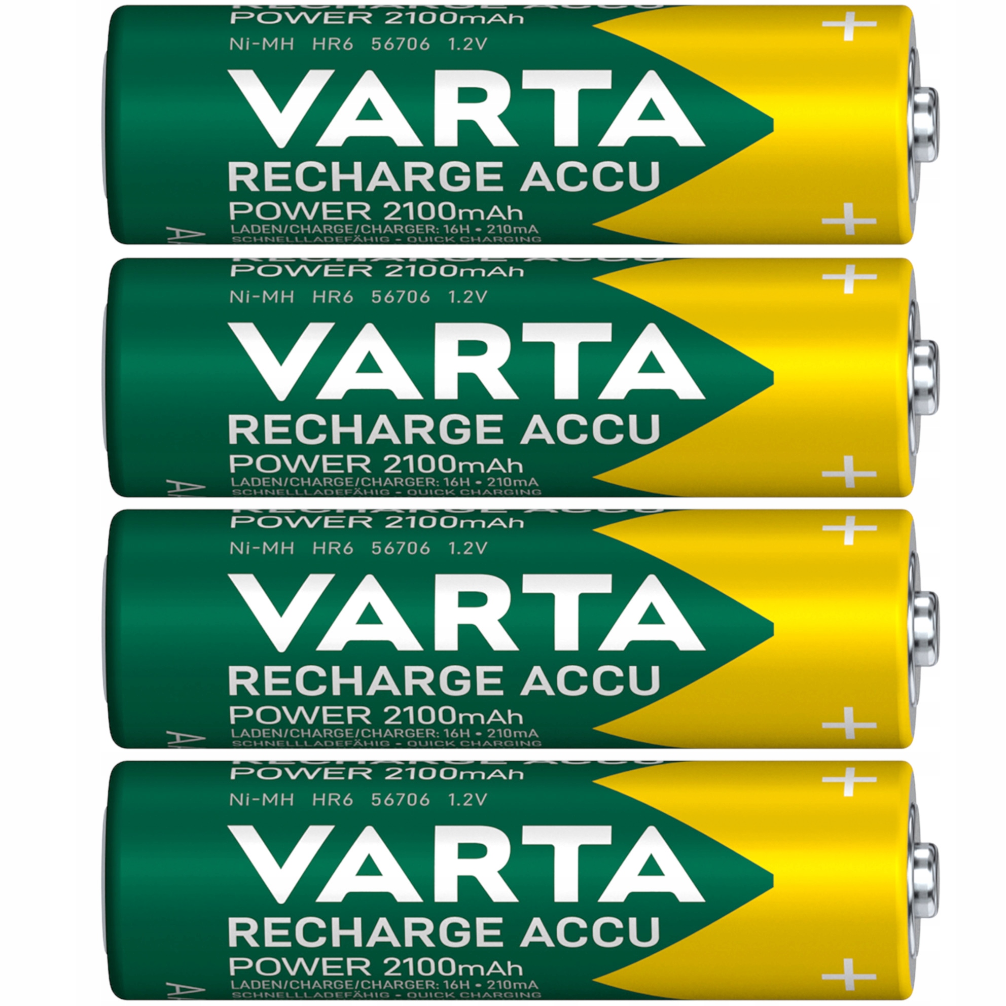 

Akumulatorki baterie Varta R6 Aa 2100 mAh R2U x4