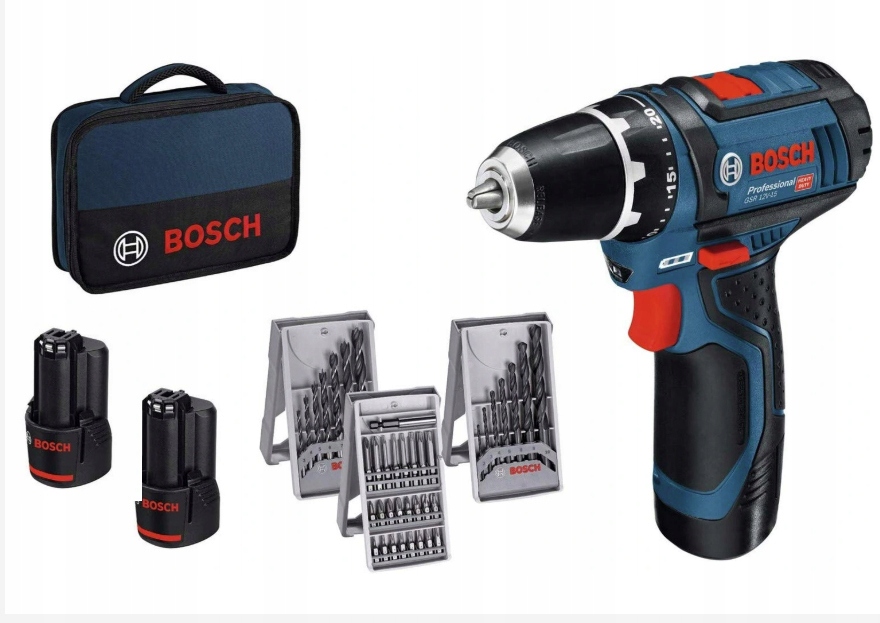 Bosch Gsr 12V-15 Aku Vrtačka Přenosný 2x 2.0Ah