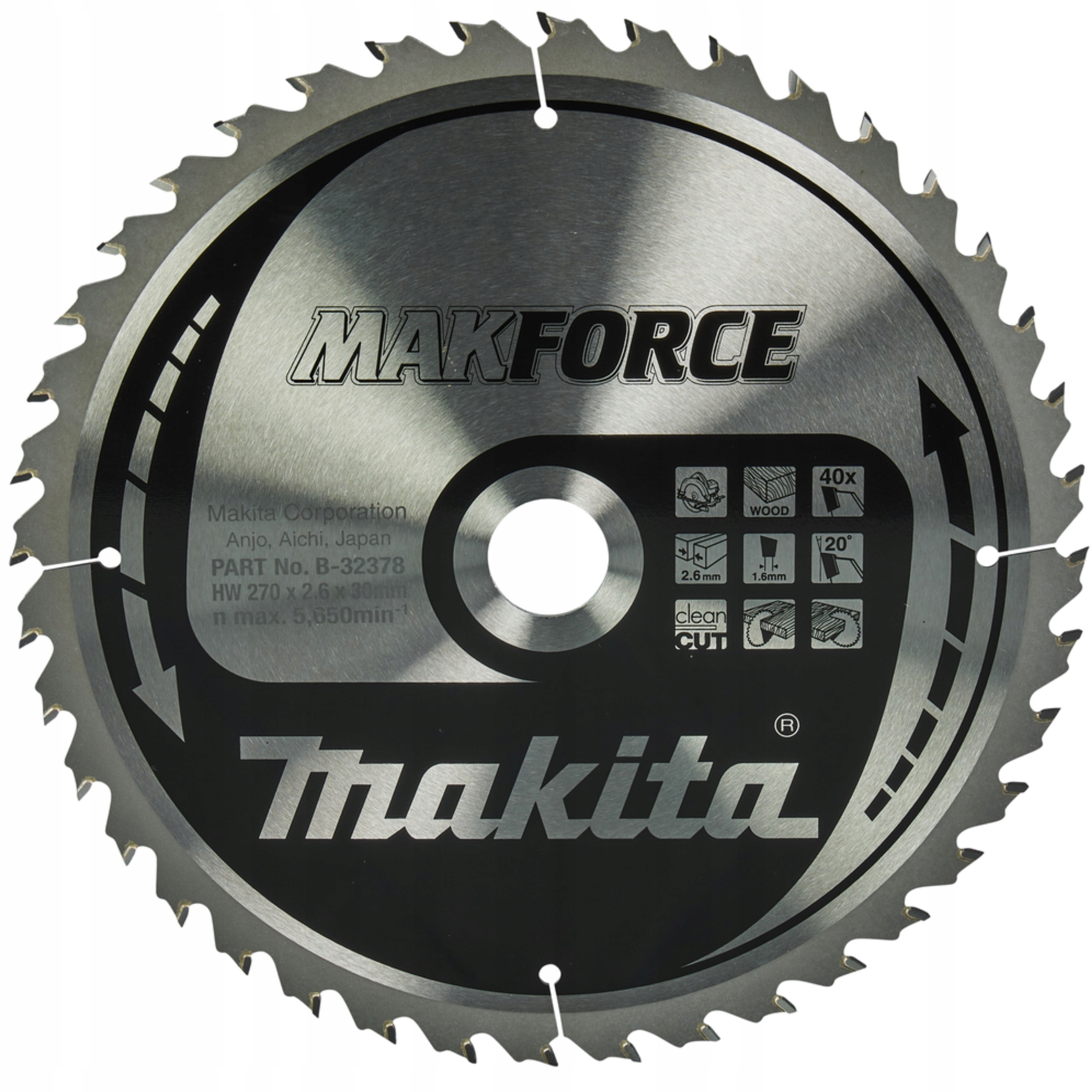 Makita B-32378 Piła Tarczowa Do Drewna 270x30 40z