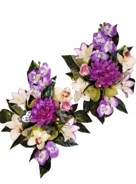 

Kwiaty na grób Sztuczne Kompozycja Bukiet Komplet!