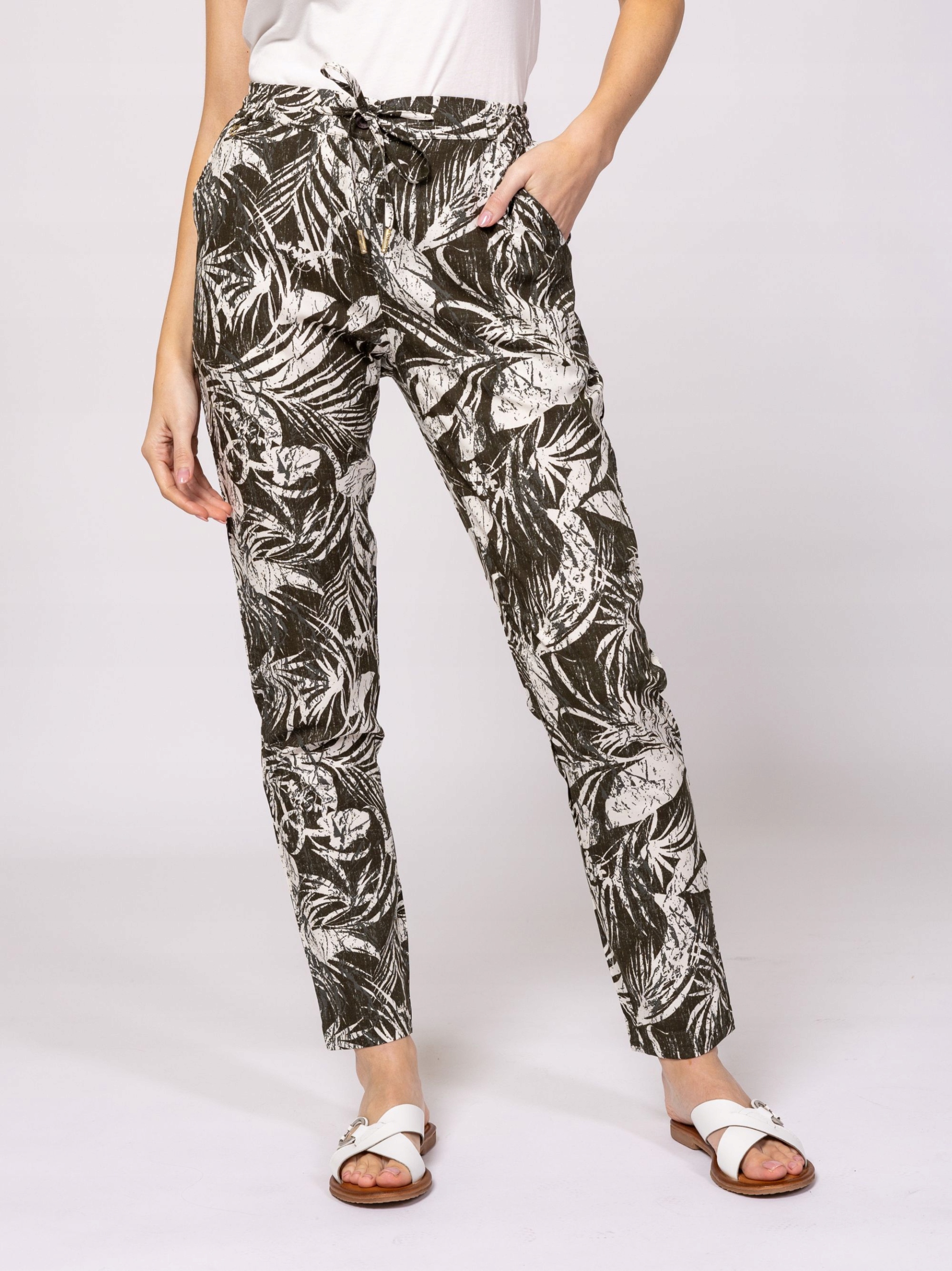 Heavy Tools Dámské Kalhoty Jednoduchého Střih FIFERS25 Palms Hnědé M