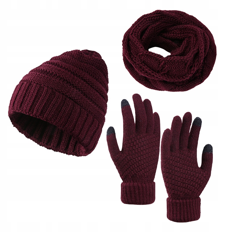 Teplé pletené čiapky, šály a rukavice