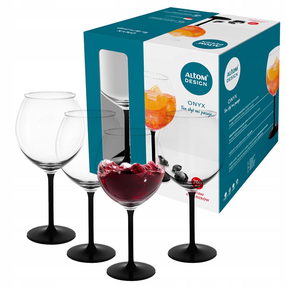 Kieliszki do wina do wody koktajlowe duże Altom Design Onyx 700 ml 4 szt.