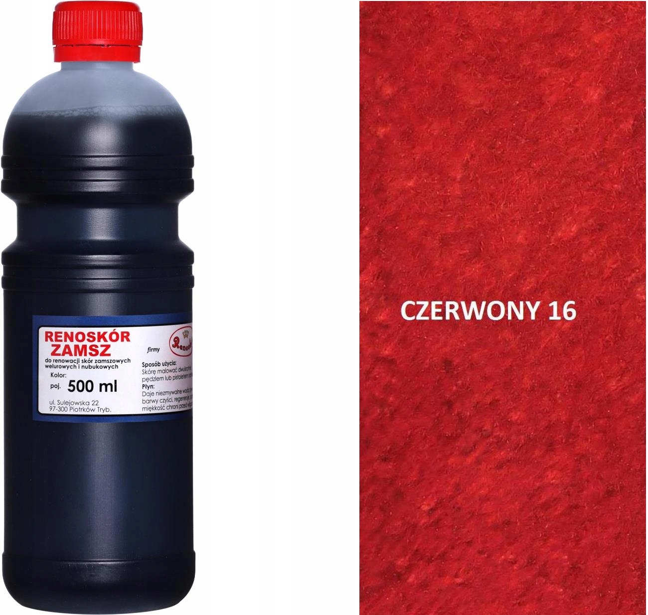 Červený 16 Renoskin 500 ml Barva Na Semišovou Kůži Nubuku Lak Wilbra Tekutina