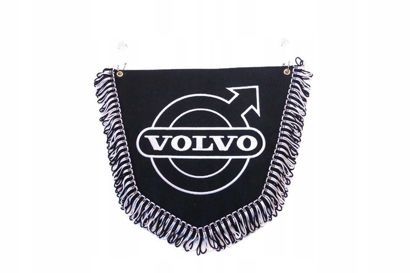 Proporczyk haftowany pięciokątny Volvo Tir Bus czarny