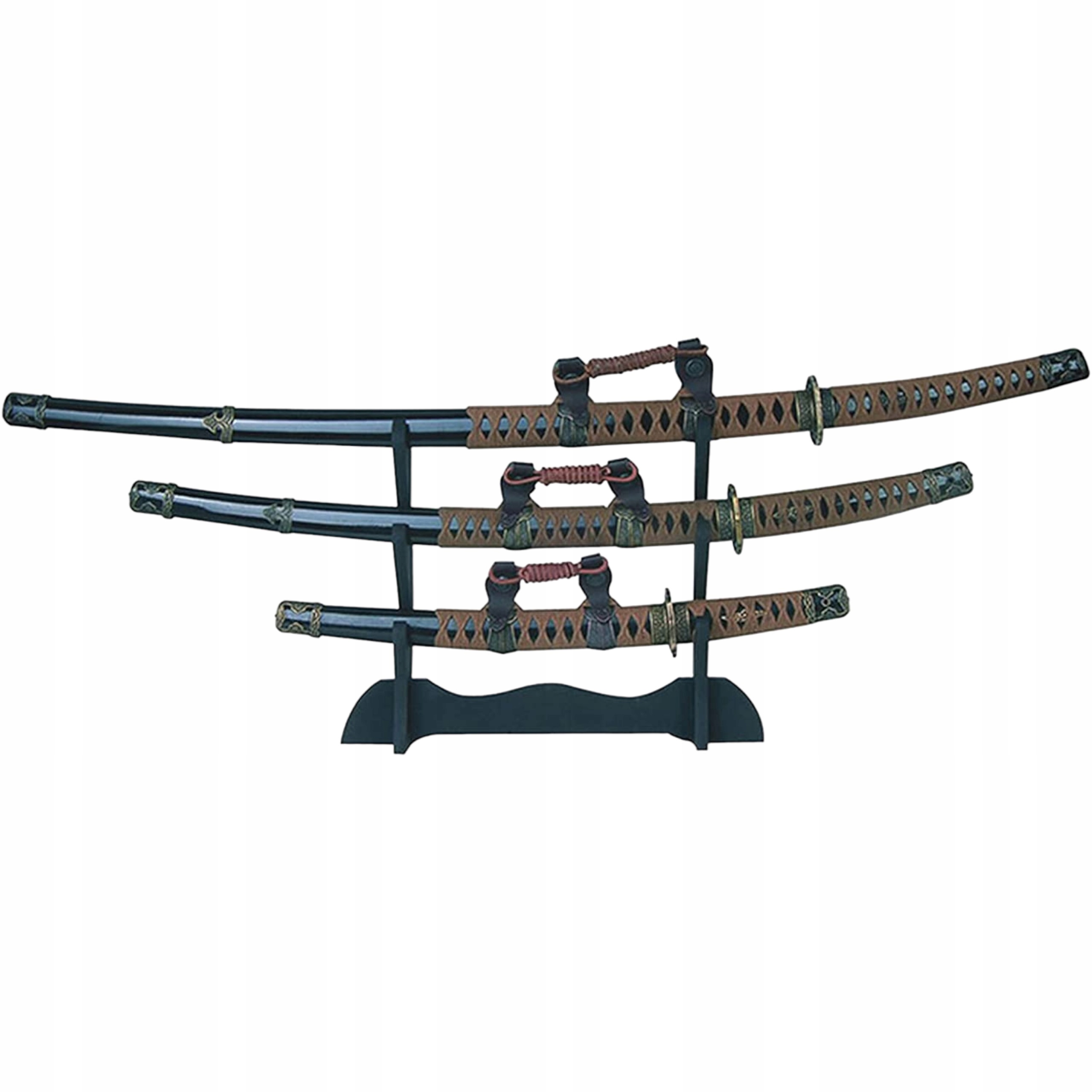 Zestaw Tachi Katana Wakizashi Tanto Stojak HKS013