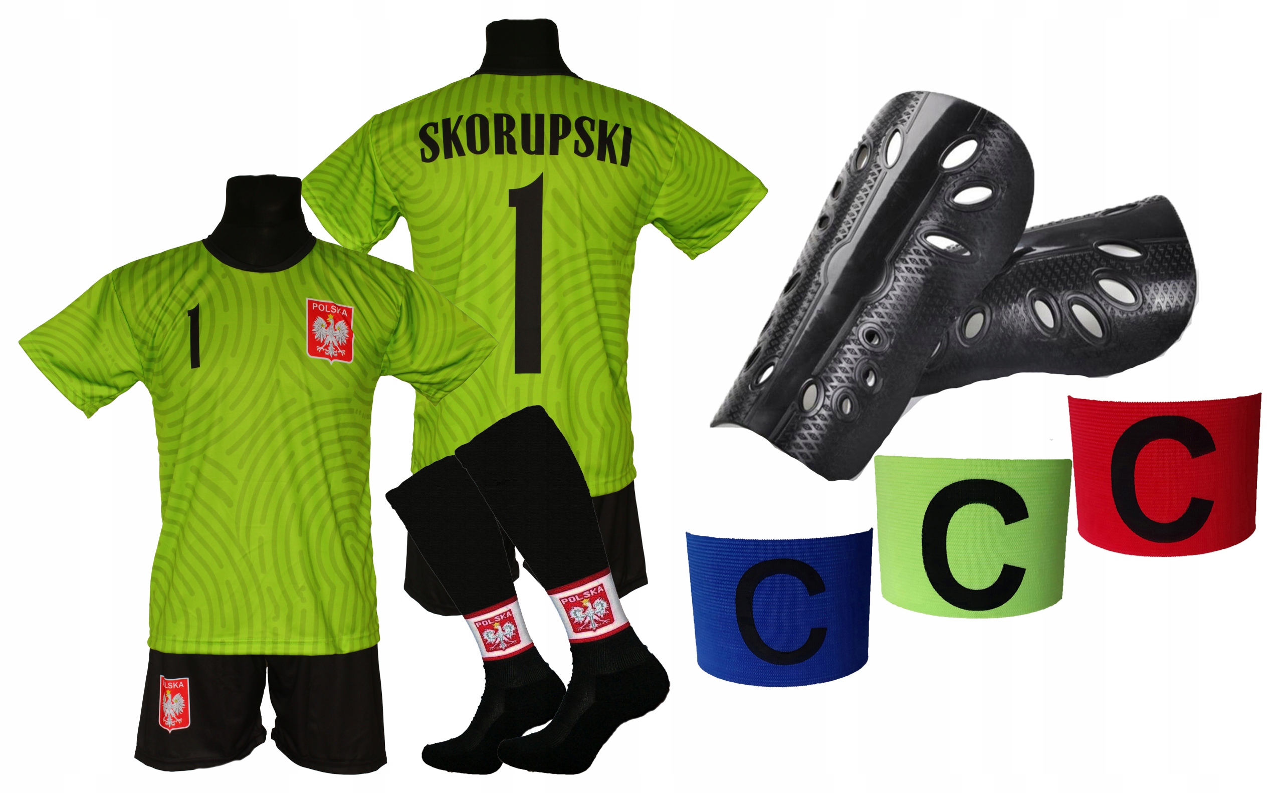 Fotbalové oblečení pro děti Skorupski štulpny doplňky Polska Oo 134
