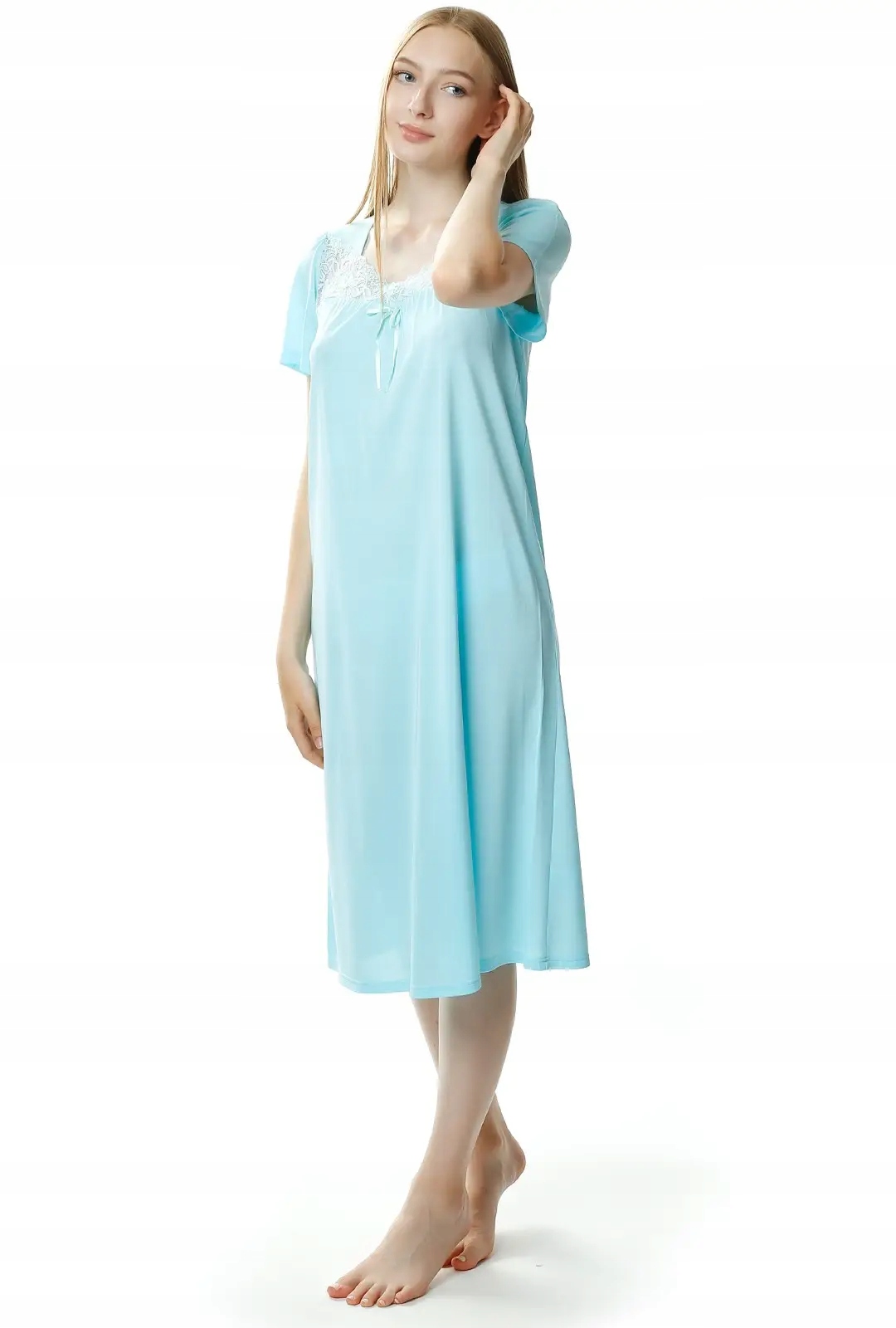 Kobieca koszula nocna Berenika turkusowy 48 EAN (GTIN) 5900911471997