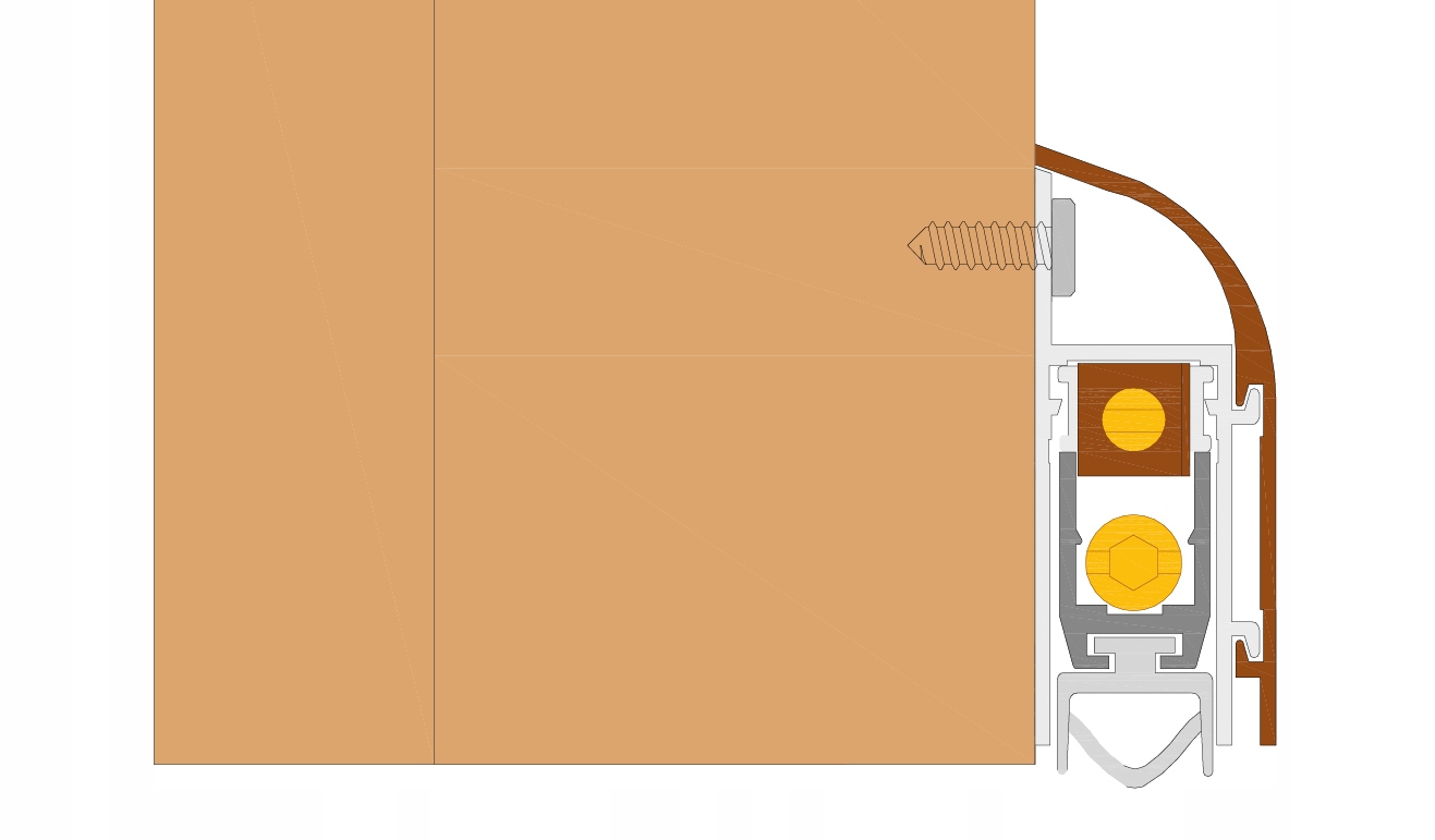 Próg Automatyczny Opadający Nawierzchniowy 830 mm Kolor biała