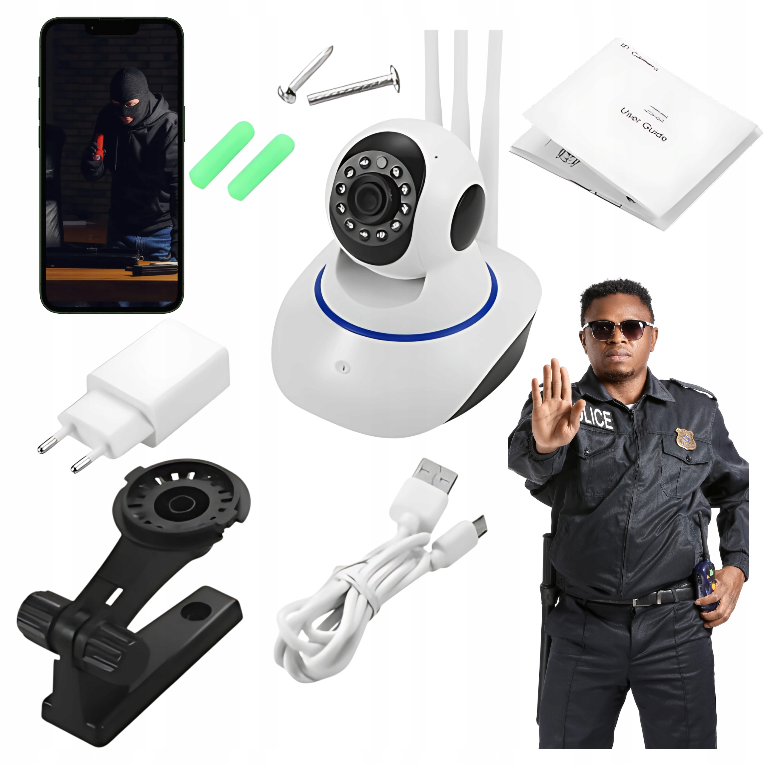 Bezprzewodowa Kamera obrotowa Wi-Fi Wewnętrzna Kamera Wi-Fi Ip Niania