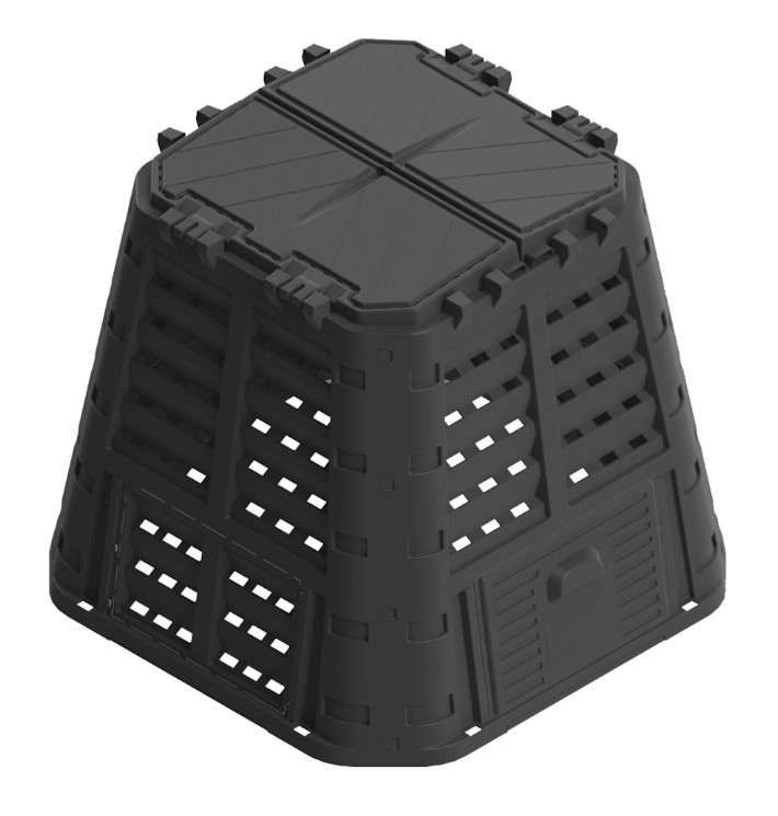 MULTI KOMPOSTOWNIK OGRODOWY MODUŁOWY CZARNY 480L