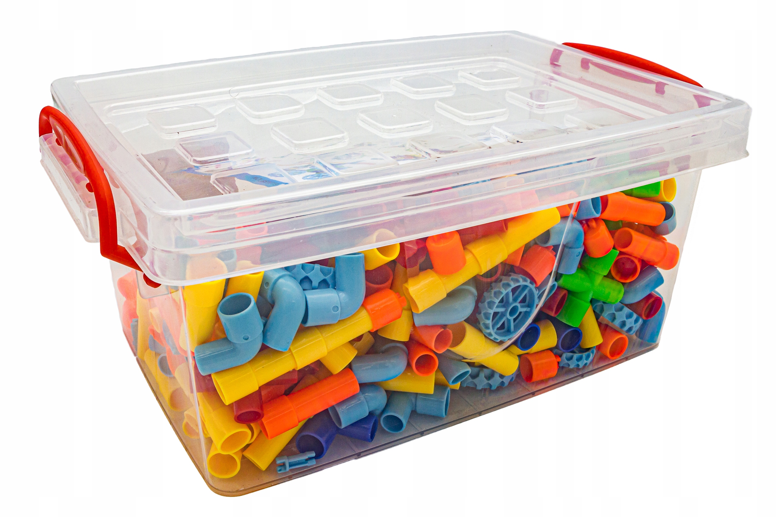 DUŻE KLOCKI Słomki Konstrukcyjne dla DZIECI Kolorowy Rurociąg Rurki 340 El. Typ klocki konstrukcyjne