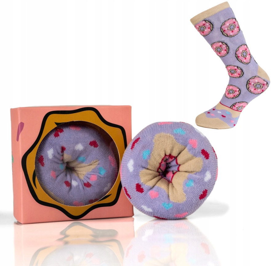

Śmieszne skarpetki damskie donut pączek