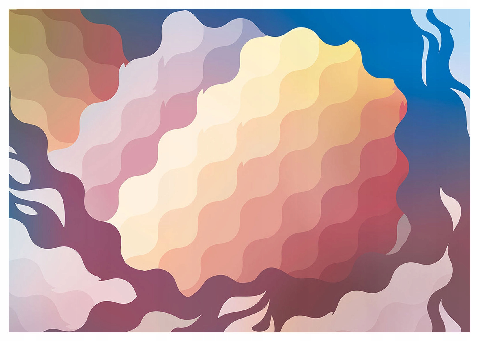 Fototapeta Abstraktní vlny pastely jemné linie 250x175 lepidlo