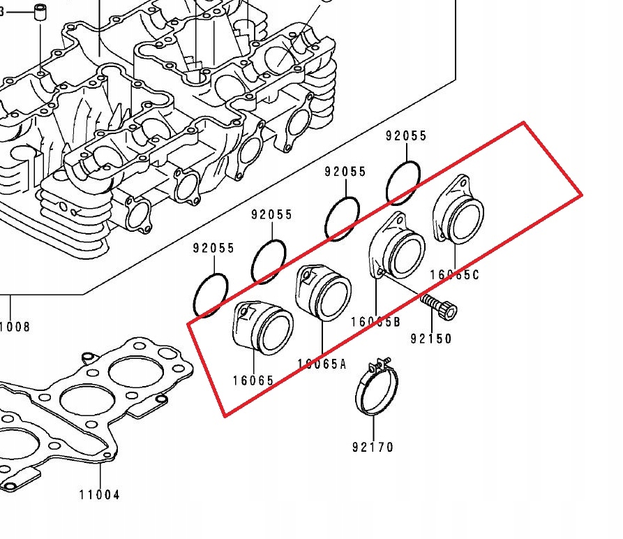 Króćce ssące do Kawasaki ZR-7 Zephyr