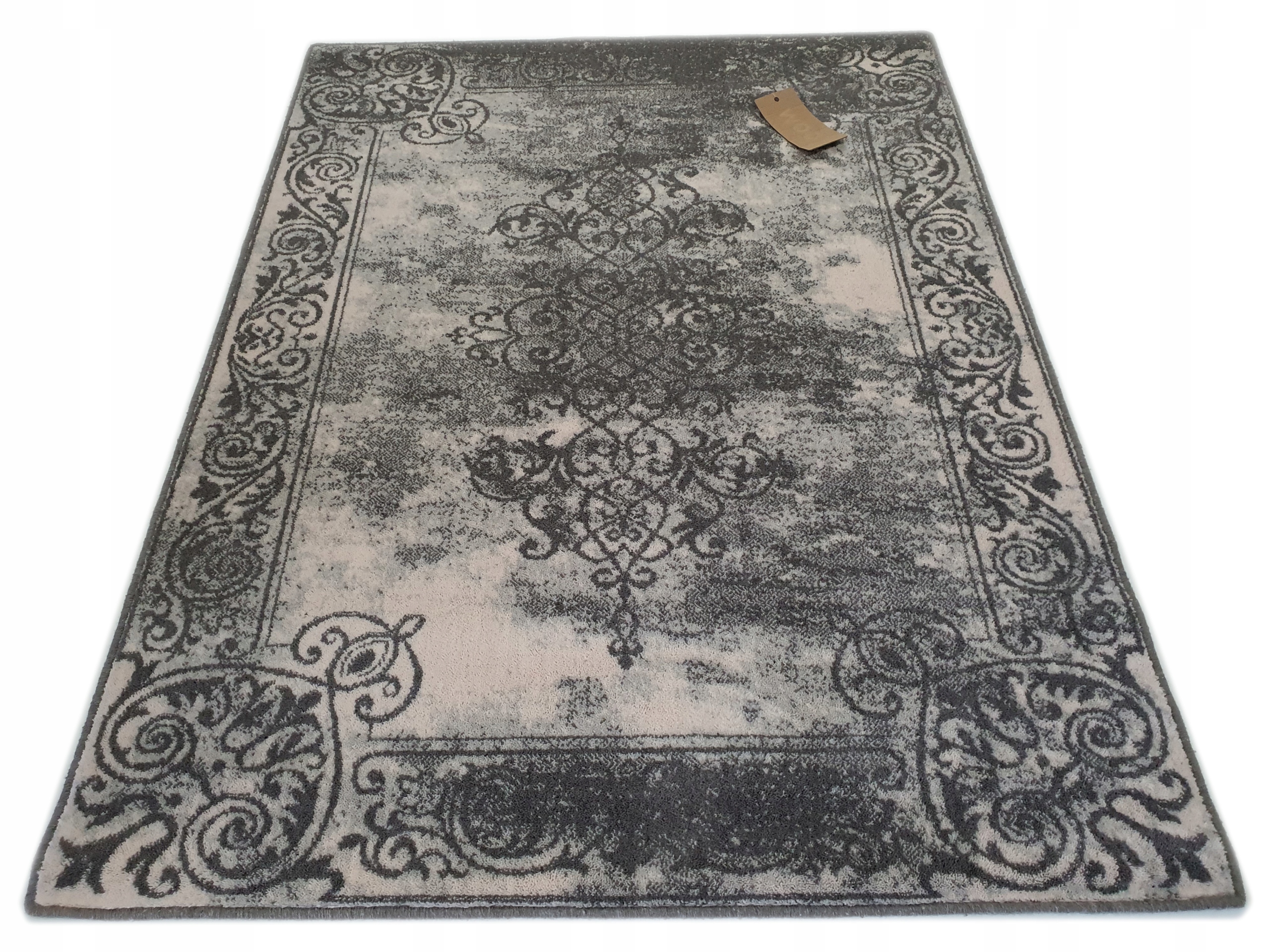 Dywan wełniany 100% 133x180 Isfahan M Moris popielaty loft szary orientalny