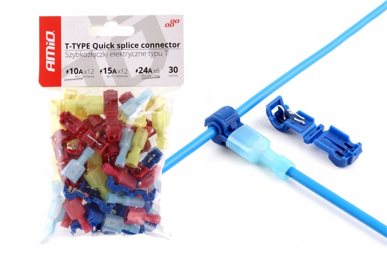 

Szybkozłącze Elektryczne Typ-T MIX 30SZT.