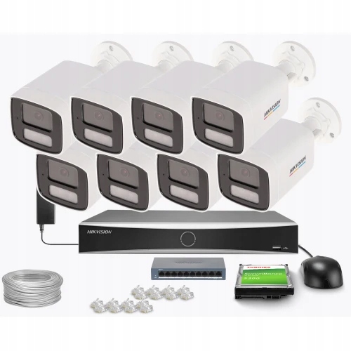 Sada na monitorovanie Hikvision 8x DS-2CD1T67G2H-LIU 2.8 mm, 6Mpx, Ir+led