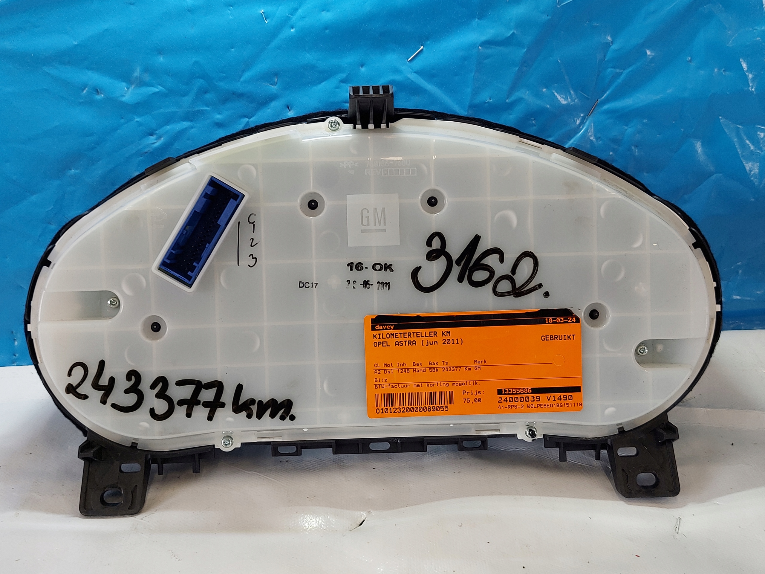 dials clock ASTRA J 1.3 CDTI 2011r 13355686