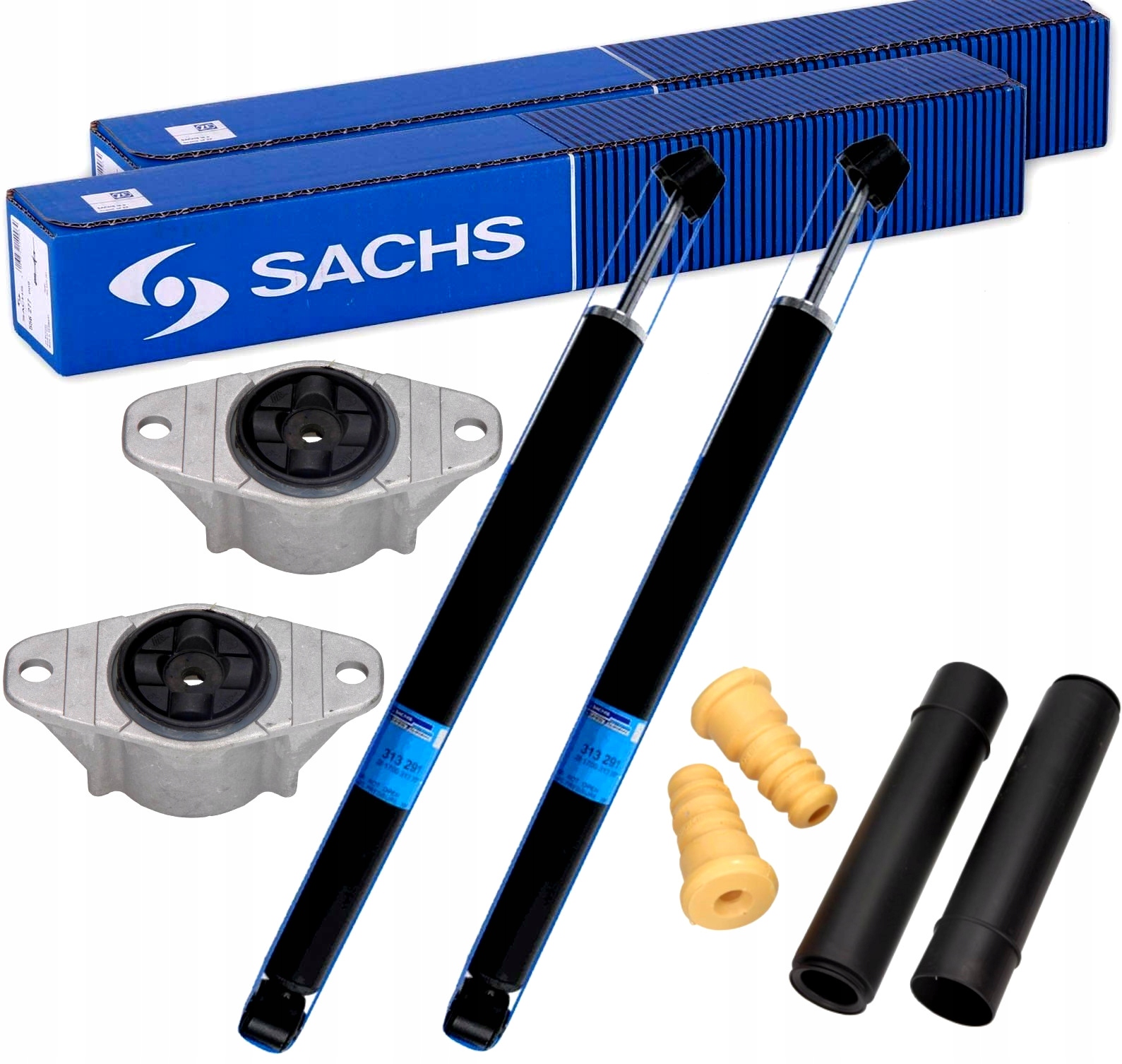 AMORTYZATORY + PODUSZKI ODBOJE TYŁ VOLVO C30 S40 II V50 SACHS