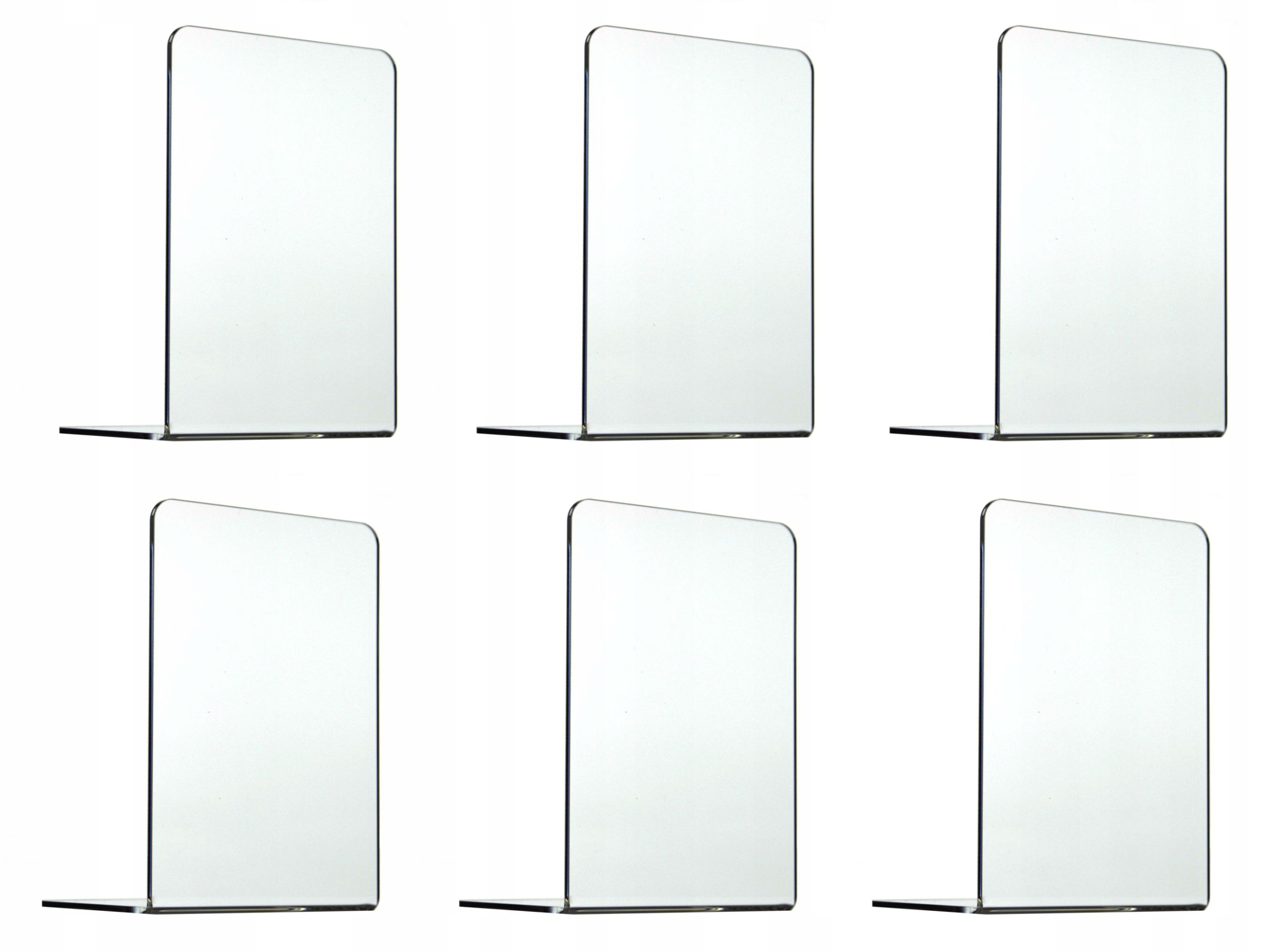 

6 x Podpórki Do Książek Stojak Plexi Bezbarwny 3mm
