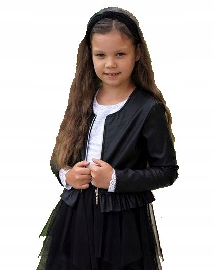 

Marinex Kurtka Czarne Bolerko Imitacja Skóry 158