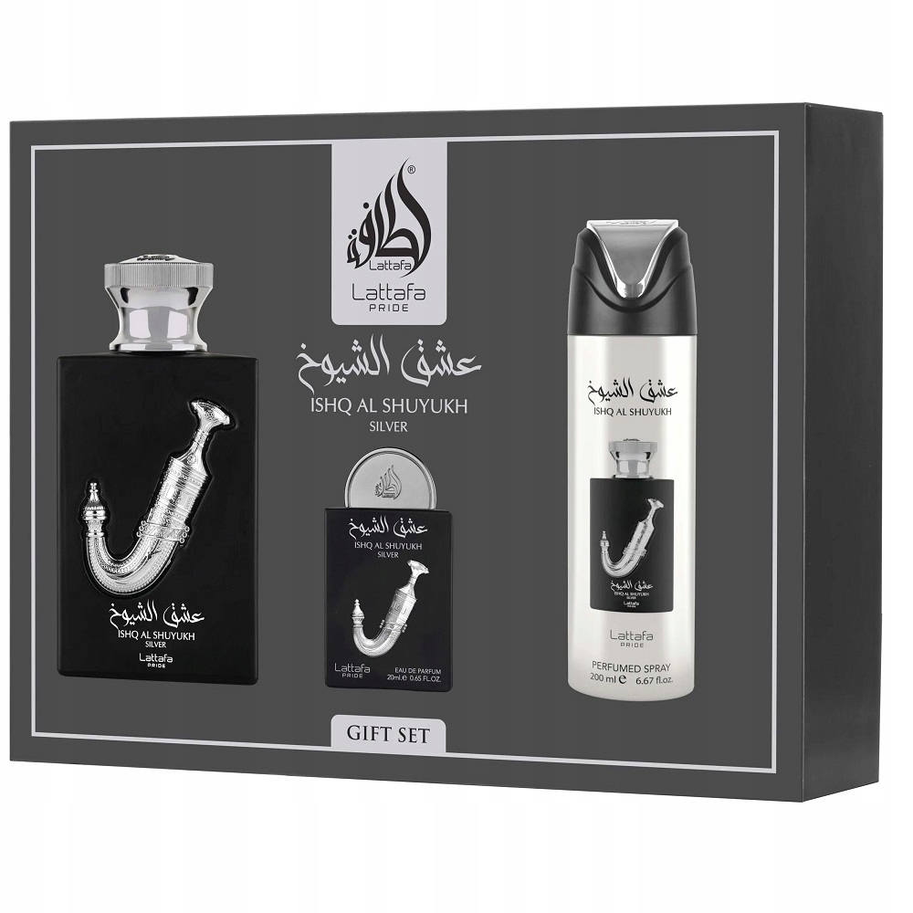 Lattafa Ishq Al Shuyukh Silver parfémovaná voda 100ml voda 20ml