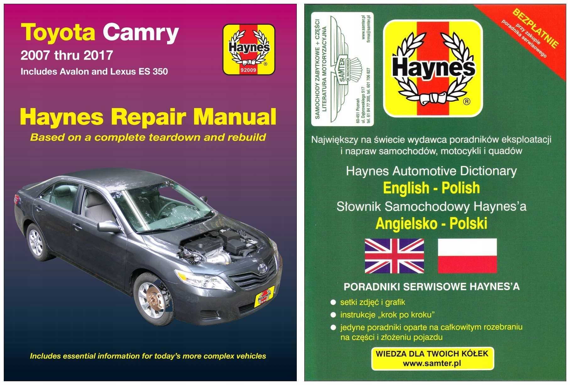 Toyota Camry Avalon Lexus ES350 (2007-2017) Haynes