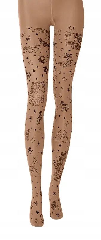 

Calzedonia rajstopy Tatuaż Fantasy Cieliste 3/4