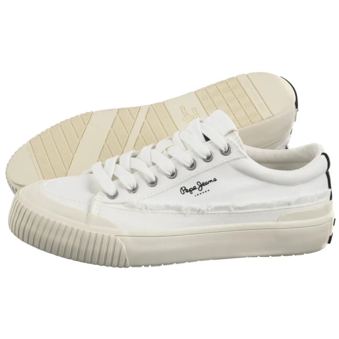 Dámské tenisky Pepe Jeans Ben Fresh White PLS31589 800 Bílé