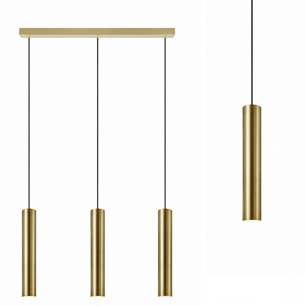 Lampa wisząca Ruben trzy złote klosze nad stół 107883 Markslojd
