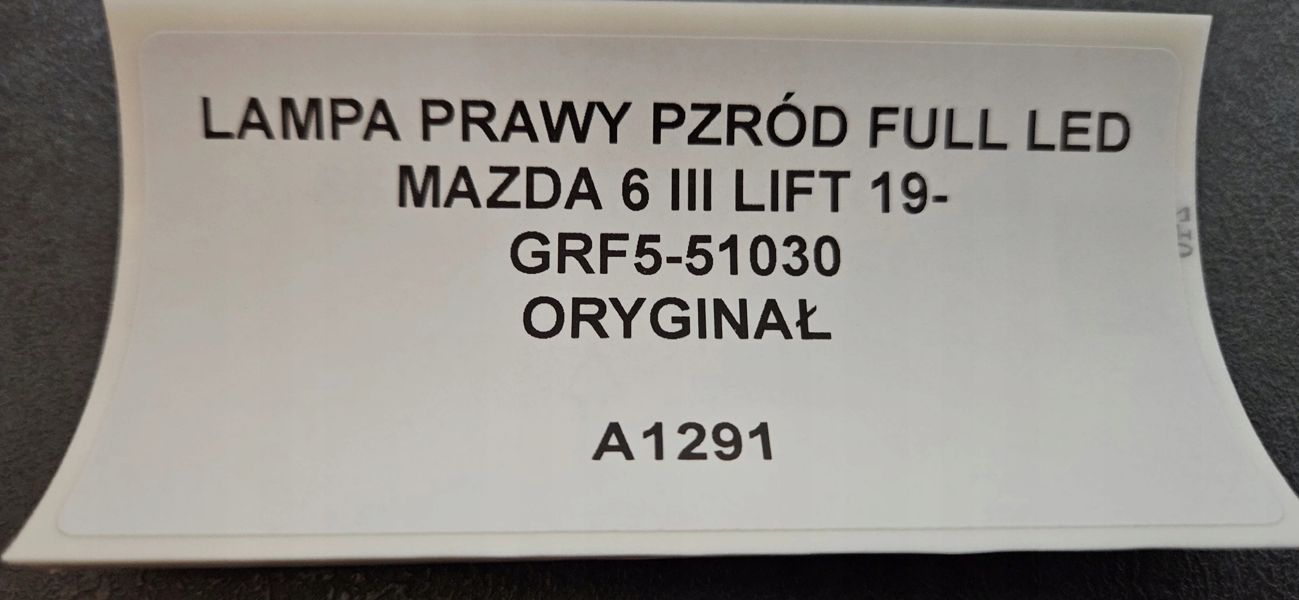 light right front FULL LED MAZDA 6 III LIFT 19- original GRF5-51030