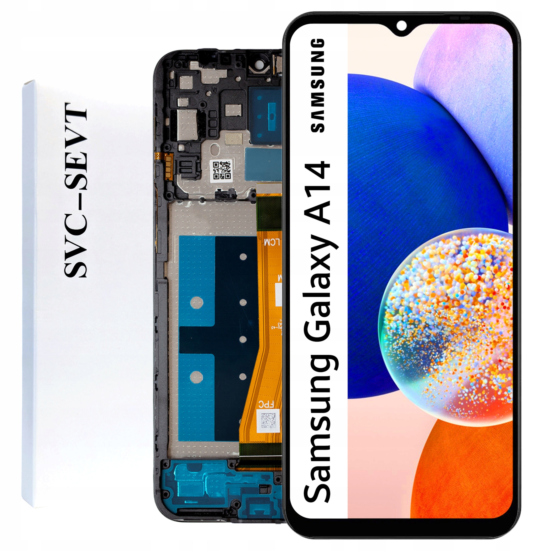 SM-A145P LCD pro Samsung A14 4G Service Pack Rámeček Matrix Originál Zila