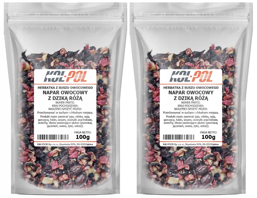 Čaj Ovocný Nálev Šípková Růže 200 g Přírodní sušený čaj Kol-Pol