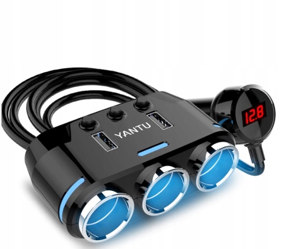 

Trójnik Rozgałęźnik Gniazda Zapalniczki 2 X Usb