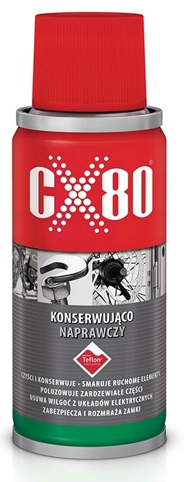 CX80 Teflon Płyn konserwująco-naprawczy Ochrona przed korozją 100 ml