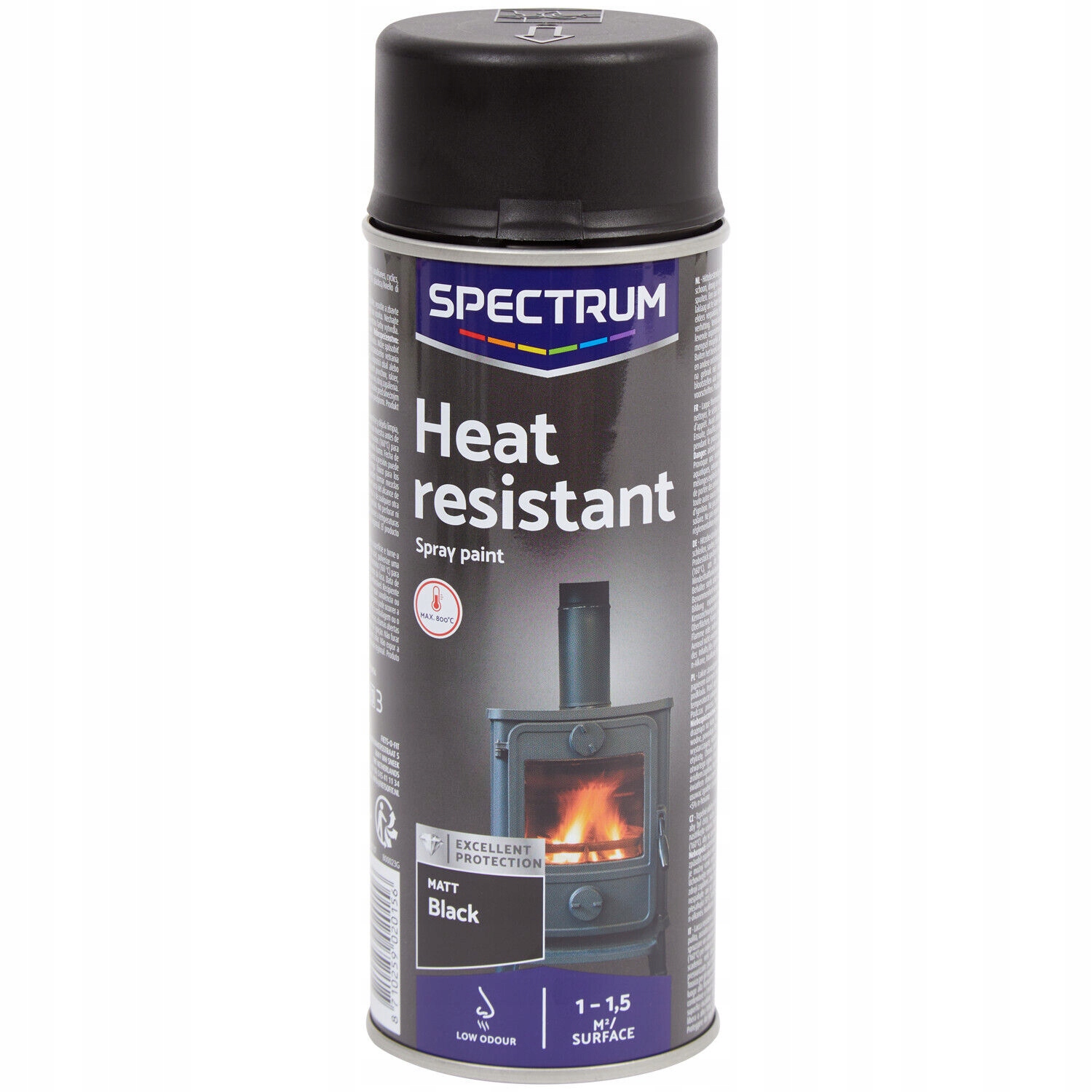 FARBA ŻAROODPORNA DO KOMINKÓW CZARNY MAT W SPRAYU 400ML SPECTRUM