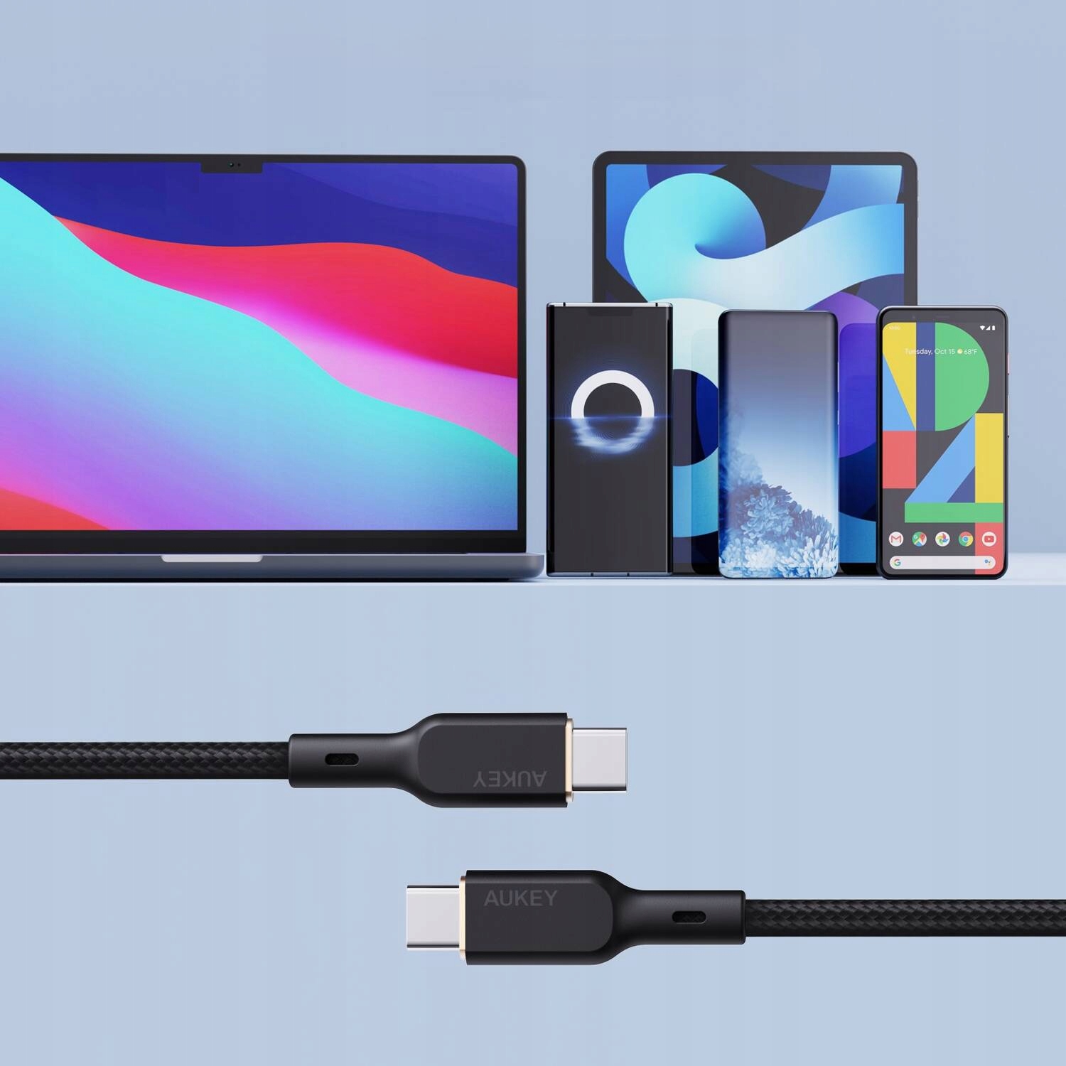 Przewód AUKEY CB-KCC101 C-C 1m 100W Długość przewodu 1 m