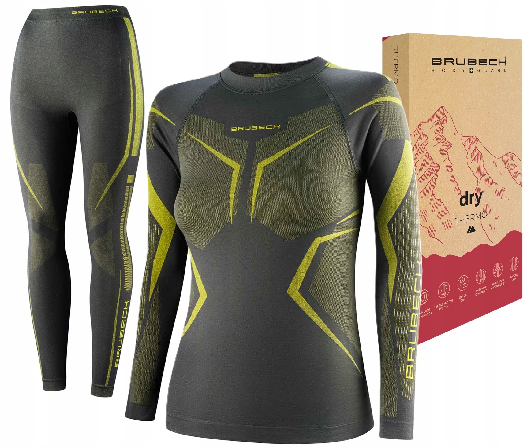 Damska Odzież Turystyczna Brubeck Dry Bielizna Termoaktywna Oddychająca -M