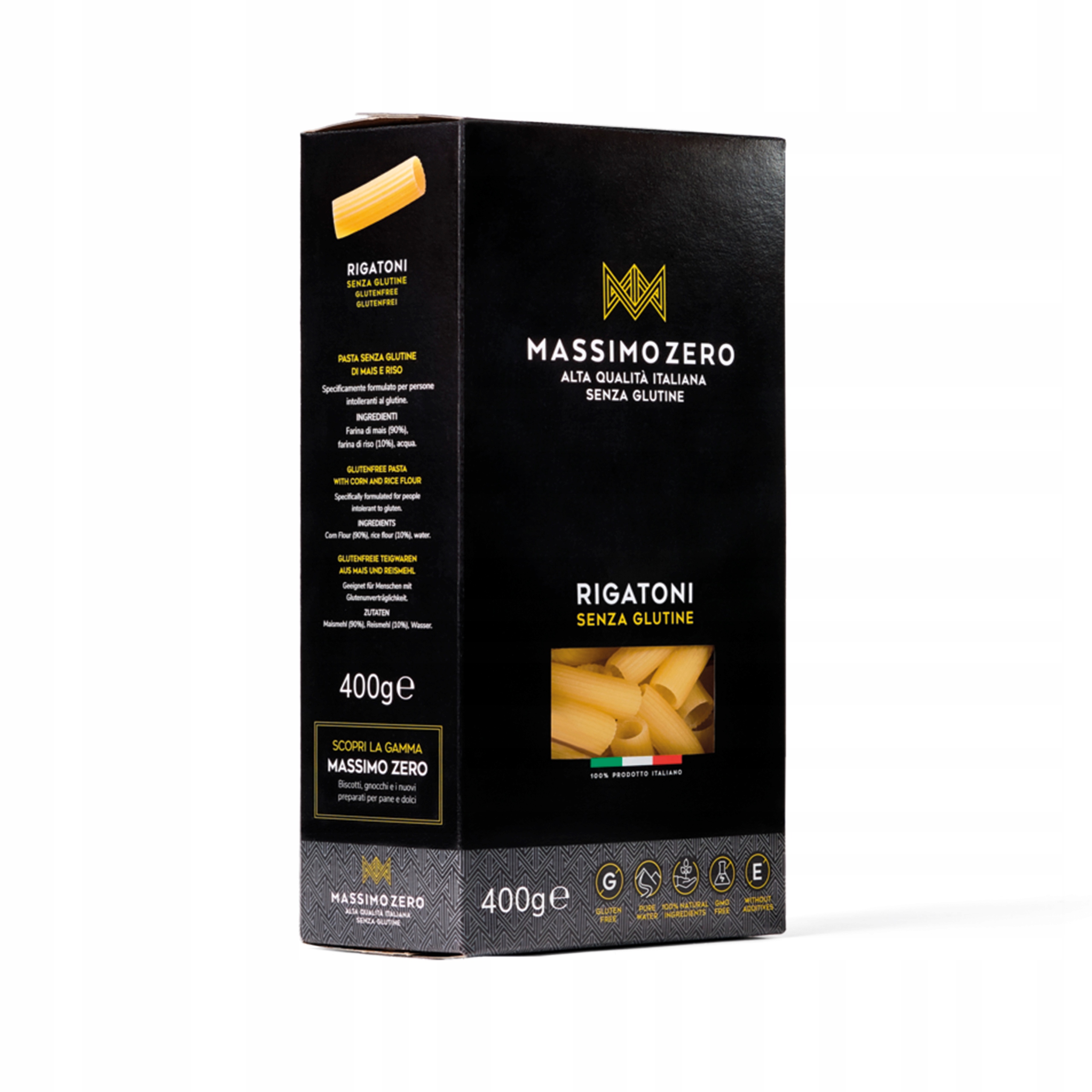 Levně Italský bezlepkové těstoviny Rigatoni Massimo Zero 400 g