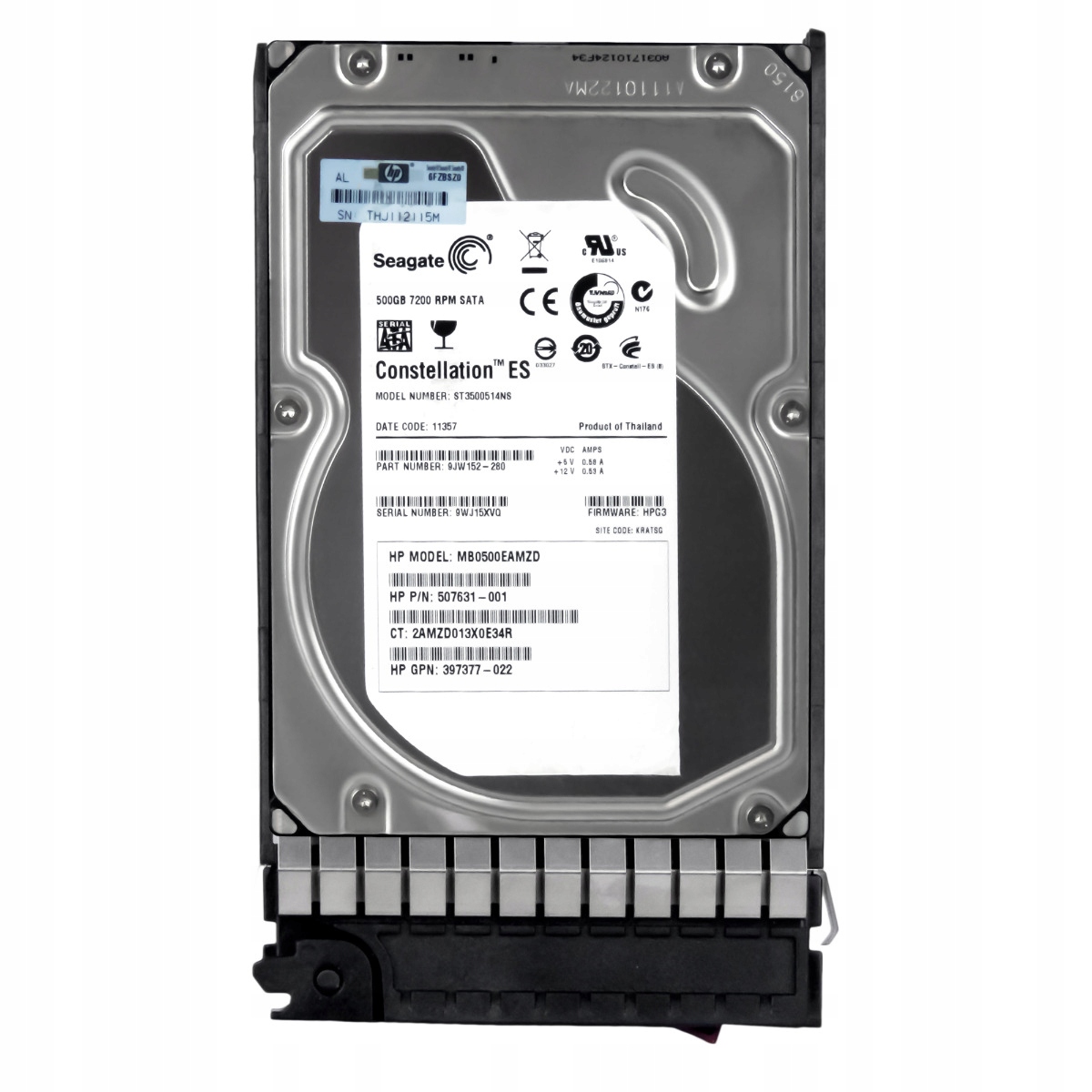 Hp 507631-001 500GB 7.2K Sata II 3.5" MB0500EAMZD